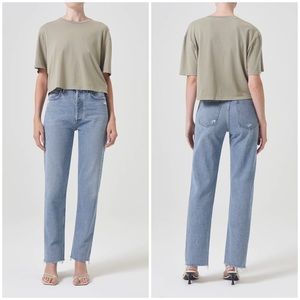 Agolde Women’s 90'S PINCH WAIST HIGH RISE STRAIGHT in  RUMINATE Sz 26